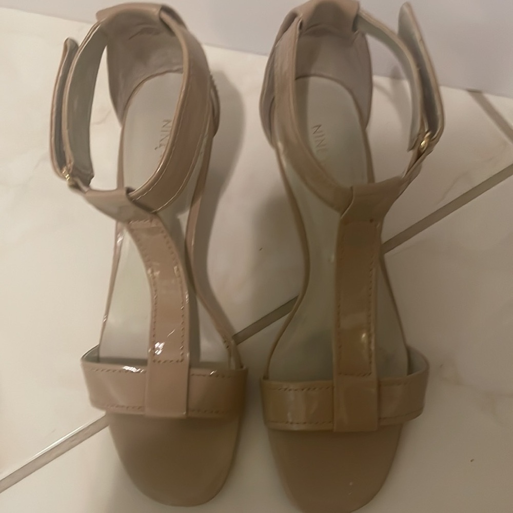 Nine West Patent T Straps